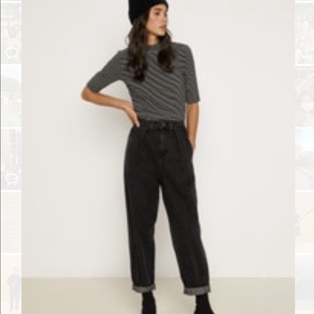 Oak+Fort Washed Black Jean